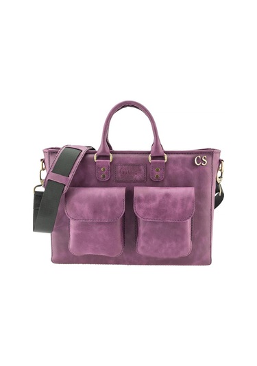 Evrak / Laptop Çantası - Mor-128428 Siyah