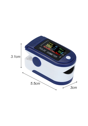Vkemall Pulse Oksimetre Dijital Parmak Ucu Nabız Oksimetresi Tft Ekran Kan Oksijen Sensörü Doygunluk Min Koyu Mavi