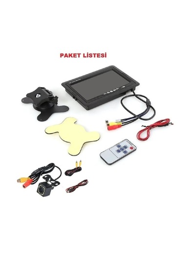 7 İnç Renkli Ekran+12 Led Gece Görüş Geri Vites Kamera