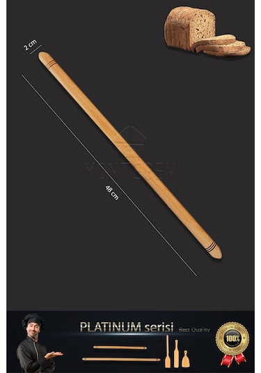 Platinum Serisi Ahşap Hamur Açma Oklavası Börek Seti 5li Set Yn13