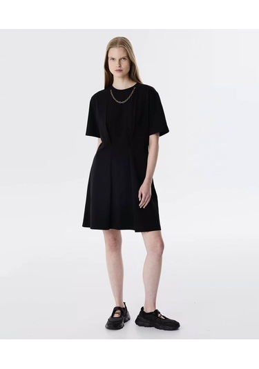 Twist Çıkarılabilir Zincirli Penye Siyah Kadın Elbise Tw6250002168 Siyah