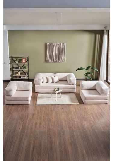 Legom Avanos Aktivite Koltuğu Yatak Olabilen Çok Amaçlı Kanepe Koltuk Takımı Krem Krem