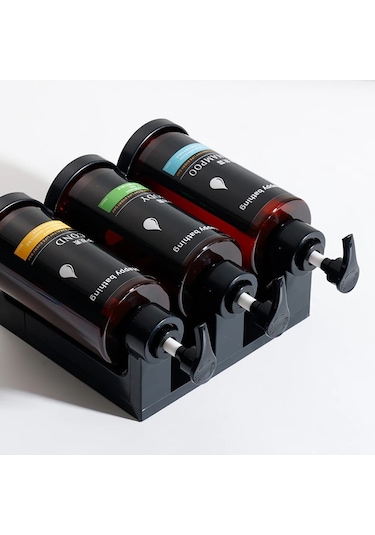 3pcs-amber-duş Şampuan Dispenseri Seti 3x300ml Duvara Monte Pompa Şampuan Kremi Vücut Konteyner Dispenseri Tutucu İle