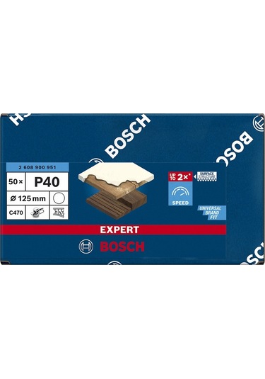 Bosch Exp C470 Zımpara Kağıdı 125 Mm 40 Kum 50 Li