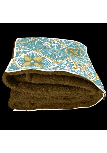 Modern Desenli Opsiyonel Battaniyeli Hediye Yastık 38x38cm Hediye Paketi-Hediye Paketi