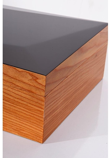 Humidor / Puro Saklama Kutusu Kahverengi - Siyah