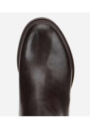 Hotiç Kadın Kahverengi Metal Detaylı Kalın Tabanlı Bilekte Düz Bot 01boh314910a480 01boh314910a480 Kahverengi