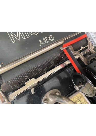 AEG Mignon 4 Antika Daktilo - Koleksiyonluk Ahşap Kasalı Daktilo No5