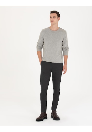 Pierre Cardin Erkek Açık Gri Melanj Kazak /triko 50270179-vr091 Açık Gri Melanj