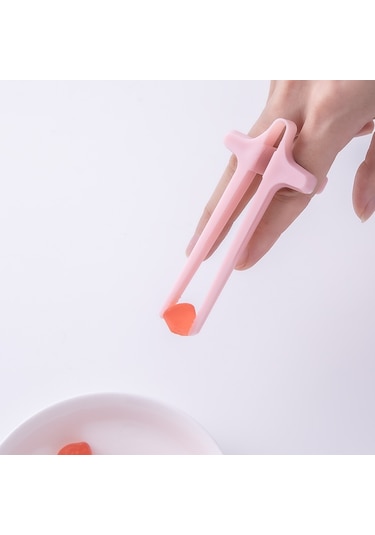 Tembel İnsanlar İçin 2 Adet Parmak Çubukları, Atıştırmalıkları Tutmak İçin Yardımcı Çubuklar, Kirli Olmayan El Çubukları -pembe
