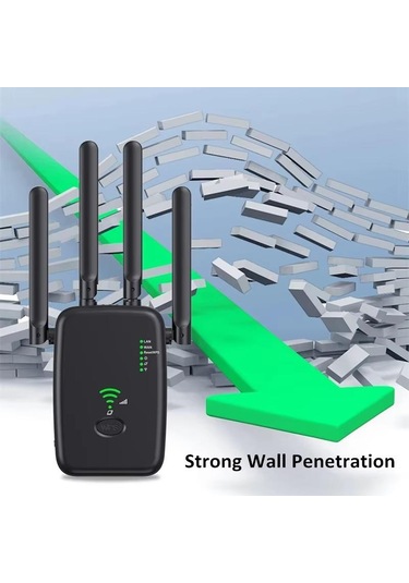 Sones Urant U11 1200mbps 2.4g Ve 5.8g Kablosuz Tekrarlayıcı Wifi Sinyal Amplifikatörü Wps Hızlı Ayar Desteği Ab Fişi Siyah