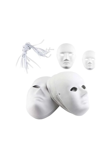 Bu-bu Maske İnsan Yüzü Modeli 3026 12'li Paket