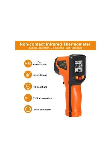 Supermarket1 Njty T400a Kızılötesi Termometre, Mutfak Ve Sanayi İçin Hassasiyetli, Emisyonlu Termometre