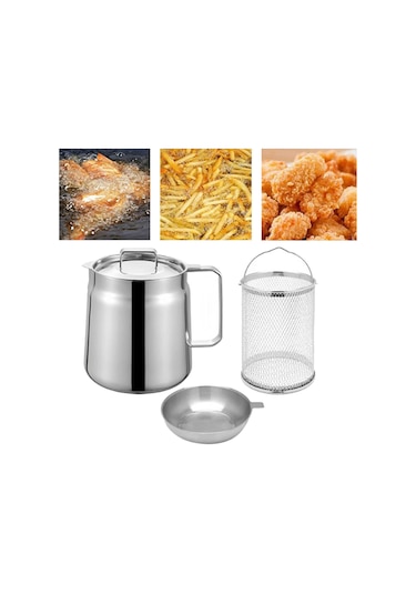 Suntek Magideal Derin Kızartma Tenceresi Drenaj Eleği Kulplu 1.5 L