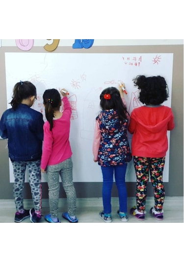 Beyaz Yazı Tahtası 100X150Cm 2 Adet Statik Kağıt Tahta