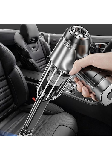 Amigaelegant Yeni Kablosuz El Tipi Araba Mini Elektrikli Süpürgesi Siyah