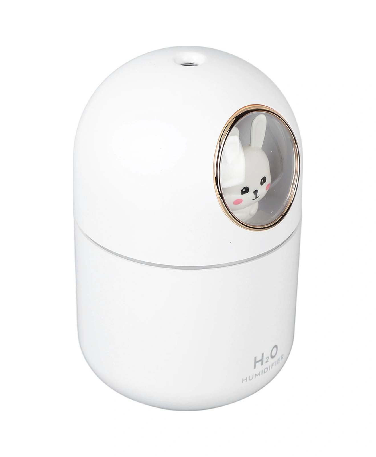 Geeroyoo Küçük Tavşan Desenli Usb Nemlendirici 300ml - Otomatik Kapanma, Süper Sessiz, Renkli Işık Ve Aromaterapi Fonksiyonu İle Ev, Ofis, Araba Kullanıma Uygun Beyaz