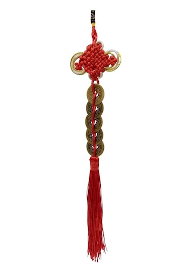 Çin Feng Shui Şans Ve Bereket Düğüm Beşli Para 35 Cm