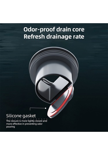 Yifomall 304 Çelik Banyo Duşu Long Şahnesi Patenti Koruma Kokusu/haşere/su Geri Akışı 75mm Boru 8x20x4cm Saç Filtresi Yüksek Debi Paslanmaz Çelik