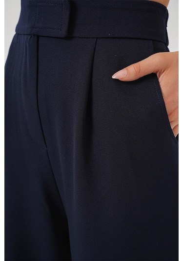Bigdart 6612 Yüksek Bel Kumaş Pantolon - Lacivert
