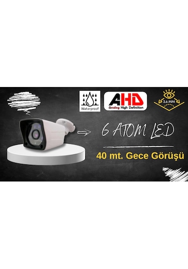 Arna 1 İç 3 Dış 2mp 4 Kameralı 1 Tb Hdd Dahil Ahd Güvenlik Seti