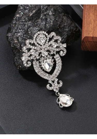 Beautiful Detail Büyük Takış Broş 145622479 Beyaz