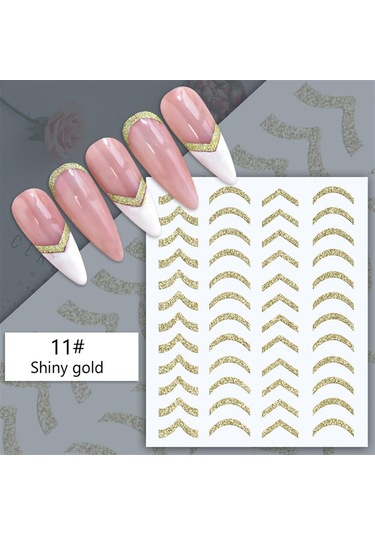 3d Reflektif Efekt Nail Art Sticker Model -2 55881-2