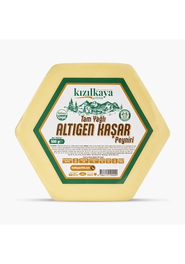 Kızılkaya Çiftlik Altıgen Kaşar Peyniri 500 G