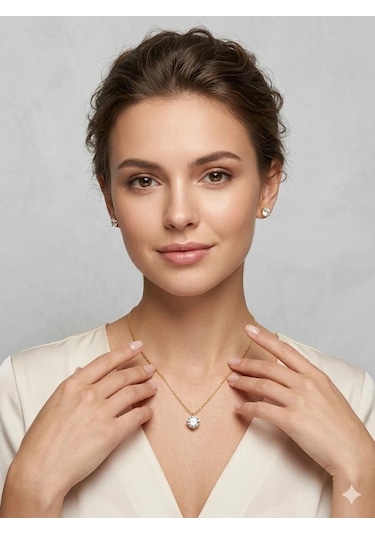Yuvarlak Tek Taş Detaylı Set - Set0023 Diğer