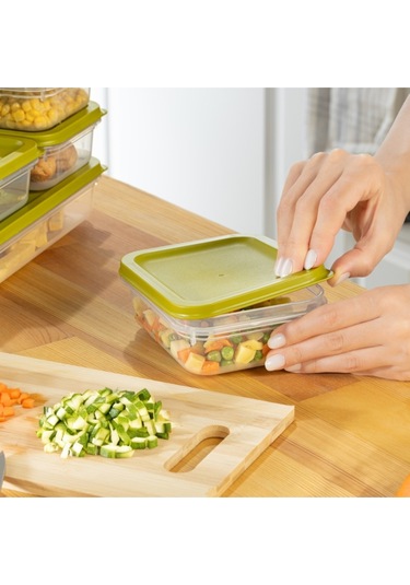 Ceronni Alfa Saklama Kabı 4lü Set No: 1 Yeşil Yeşil