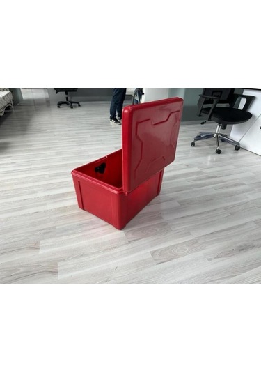 Motosiklet Pizza Servis Çantası Köşeli Kilitli Turuncu 90 Litre Turuncu