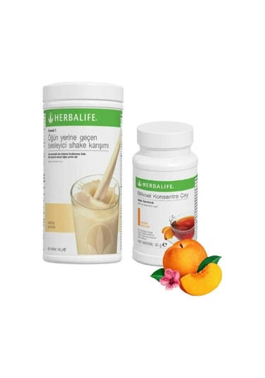 Herbalife Vanilyalı Besleyici Shake Karışımı 100 G + Şeftali Aromalı Bitkisel Çay Karışımı 50 G