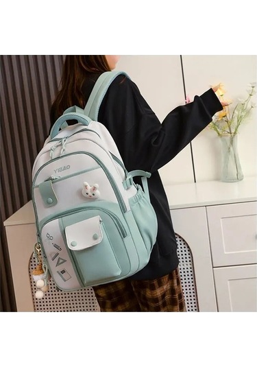 Jıalan Kitap Çantası Büyük Kapasiteli Naylon Rahat Kampüs Sırt