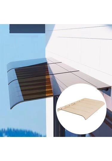 Suntek Pencere Tente Kapı Gölgelik Balkon Dış Mekan Garaj Kahverengi