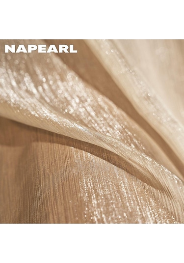 Altın 1 Pc Napearl Fransız Yaldızlı Tül Perde Rüya Gibi High-end Perde Işık Lüks Oturma Odası W100cm X L130cm Altın