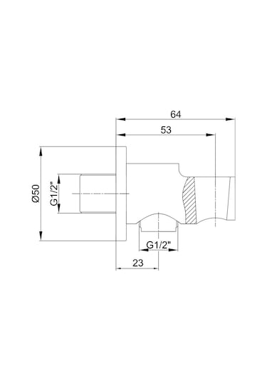 Eca Ankastre Duş Çıkış Dirseği Mat Siyah Renkli 102199523c1 Siyah