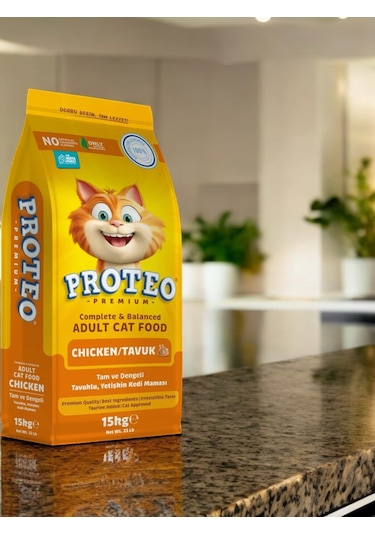 Proteo Premium Tavuklu Yetişkin Kedi Maması 15 KG
