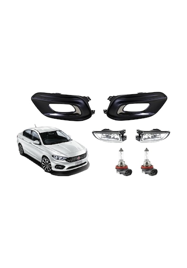 Sis Farı Seti Takım Fiat Egea Sedan [2 Far+2 Ampül+2 Çerçeve]