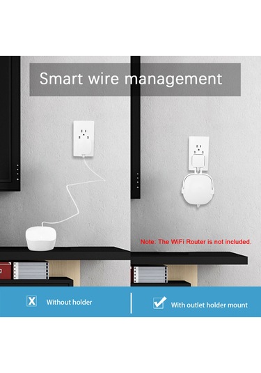 Lemestar Df-1092 Beyaz Duvar Tutucu, Eero 6 Wifi Router İçin Uyumlu Abd/avrupa Versiyonları , Tekli Paket Beyaz
