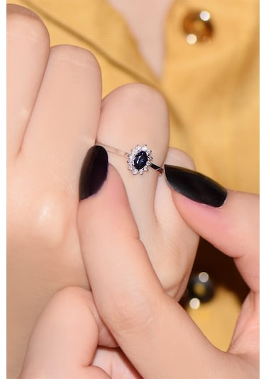 0.45 Ct. Safir Pırlanta Yüzük