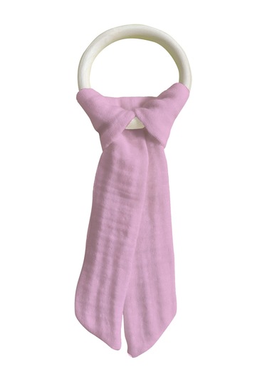 Pamuk Muslin Bebek Diş Kaşıyıcı Yıkanabilir Ahşap G.k Gülkurusu