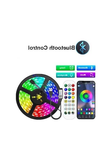 Novahub Rgb 5050 Dc 5v Led Şerit Işıklar, 10m Wifi Bluetooth Kontrol, Epistar Çip, Neon Dekorasyonu, Smd Led, Çin Made/ Rgb