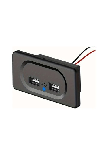 Xuweiwei Krom Çift Usb Portlu Hızlı Şarj 12v Priz Motor Araç Karavan İçin