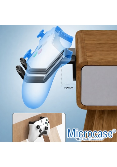 Microcase Ps5 Ve Oyun Kolları İçin Masaya Monte Tutucu Stand Holder 2 Adet Al5442 Siyah
