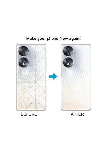 For Honor 70 Kamera Lensli Arka Kapak Beyaz