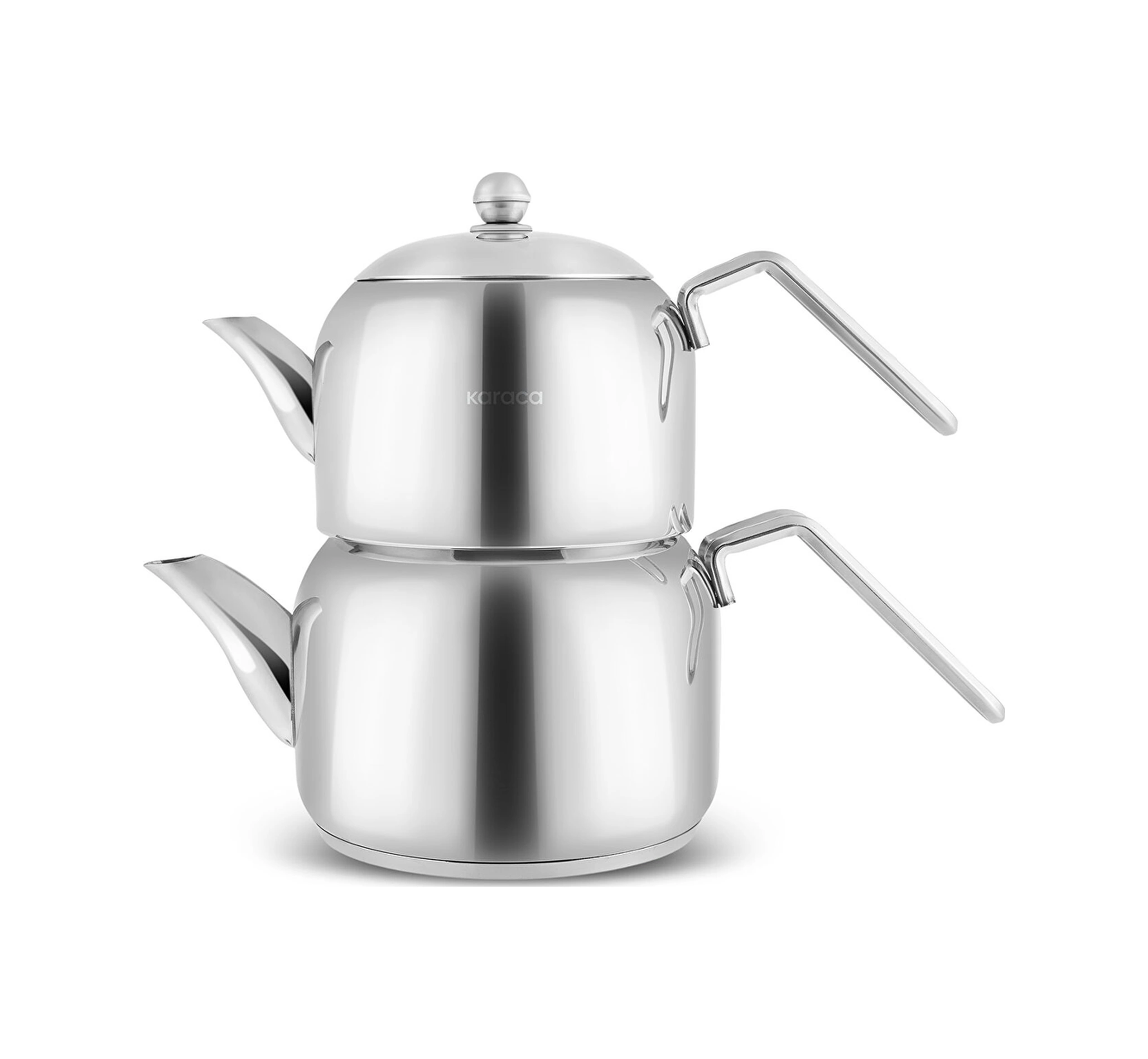 Karaca Vapor İndüksiyon Tabanlı 15 Parça Çaydanlık Ve Cezveli Çelik Tencere Seti Gümüş