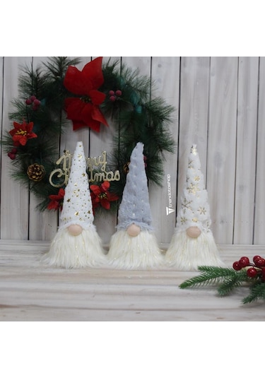 Noel Dekorasyon Gnome, Led'li 25 Cm Yüksek, Noel Baba Noel Baba T