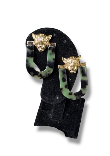 Sallantılı Oval Jaguar Bijuteri Küpe