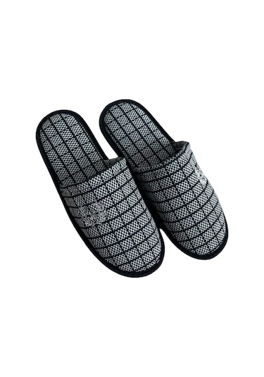 Siyah Kışlık Erkek Ev Terliği-siyah