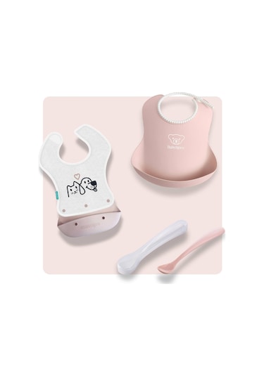 Mamajoo & Babybjörn 3'lü Beslenme Seti - Powder Pink